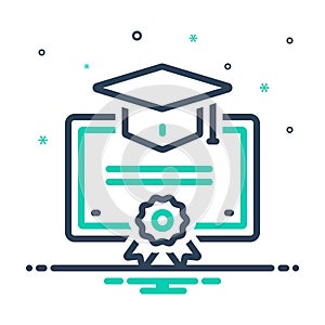 Mix icon for Degree, valedictorian and education