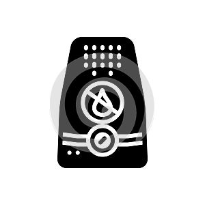 Black solid icon for Dehumidifiers, conditioner and humidity