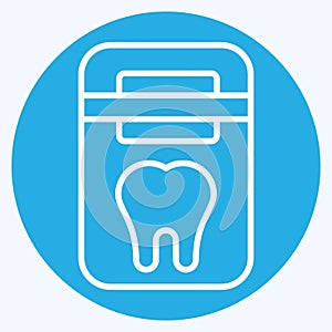 Icon Dental Floss. related to Dentist symbol. blue eyes style. simple design editable. simple illustration