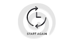 Icon depicting restart process