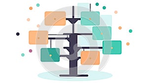 A Clustering icon representing the grouping of data into similar categories created with Generative AI