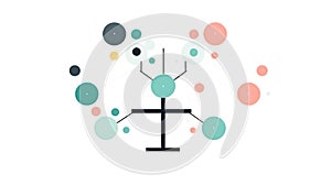 A Clustering icon representing the grouping of data into similar categories created with Generative AI photo