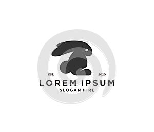 Icon design rabbit logo vector silhouette