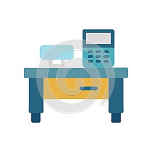 Icon Representing Phone on Desk