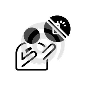 Black solid icon for Despite, irregardless and resist