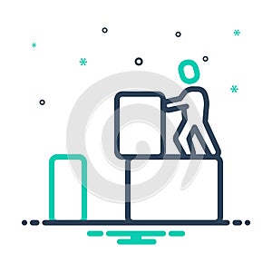 Mix icon for Determination, bravery and courage