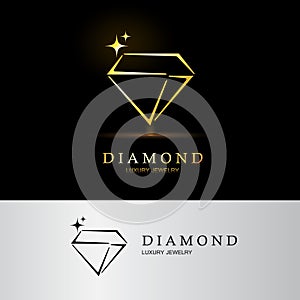 Icon diamond. Vector logo