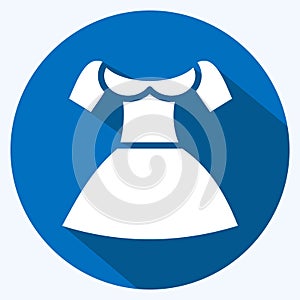 Icon Dirndl. suitable for education symbol. long shadow style. simple design editable. design template vector. simple illustration