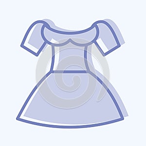 Icon Dirndl. suitable for education symbol. two tone style. simple design editable. design template vector. simple illustration