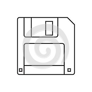 Icon of diskette - simple vector design of floppy disk