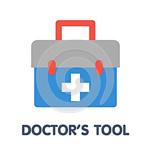 Icon doctor`s tool  flat style icon design  illustration on white background