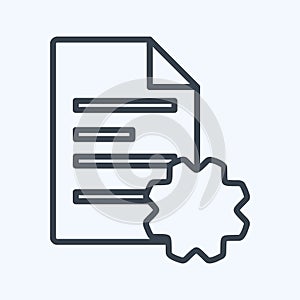 Icon Document Settings. suitable for Programming symbol. line style. simple design editable. design template vector. simple symbol