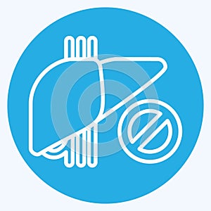 Icon Dont Use. related to Hepatologist symbol. blue eyes style. simple design editable. simple illustration