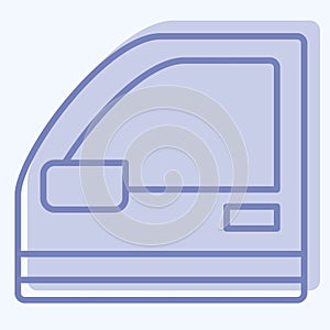 Icon Doors Car. related to Car Parts symbol. two tone style. simple design editable. simple illustration