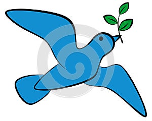 Icon Dove of Peace Vector illustration