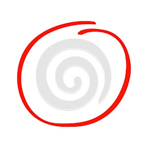 Icon of the drawn round circle. Vector illustration eps 10