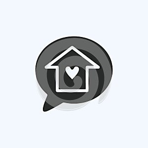 Icon Dream House. suitable for education symbol. glyph style. simple design editable. design template vector. simple illustration