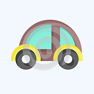 Icon Driverless Car. related to Future Technology symbol. flat style. simple design editable. simple illustration