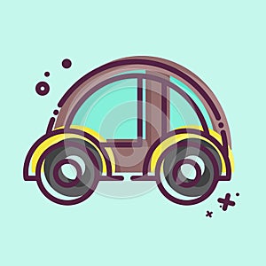 Icon Driverless Car. related to Future Technology symbol. MBE style. simple design editable. simple illustration