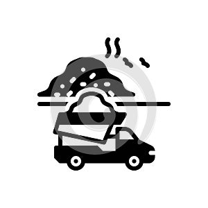 Black solid icon for Dump, garbage and pollution photo