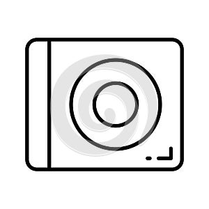 An icon of dvd player in trendy design style, modern cd rom vector