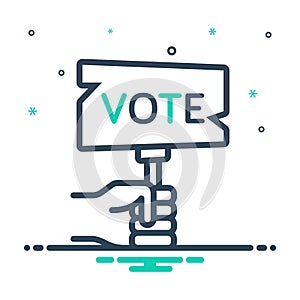 Mix icon for Election, ballot and election