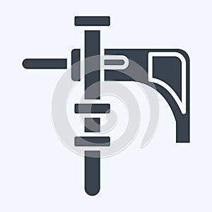 Icon Electric Drill. related to Construction symbol. glyph style. simple design . simple illustration