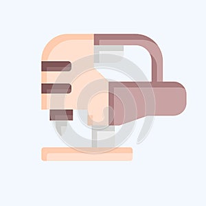 Icon Electric Jigsaw. related to Construction symbol. flat style. simple design editable. simple illustration