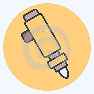 Icon Electric Screwdriver. related to Construction symbol. color mate style. simple design editable. simple illustration