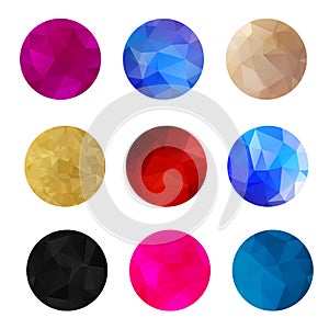 Icon elements triangular