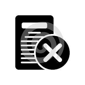 Black solid icon for Eliminate, delete and remove