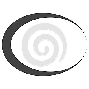 Icon ellipse banner, oval frame sale, sticker, tag border shop