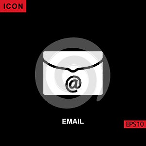 Icon email. Flat, glyph or filled vector icon symbol sign collection