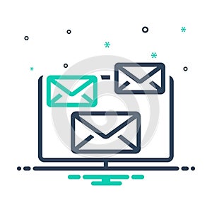 Mix icon for Emails, mail and website