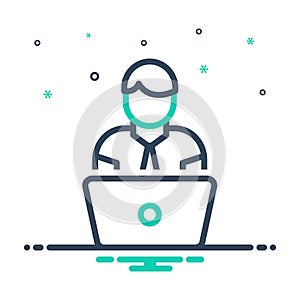 Mix icon for Employee, worker and operator