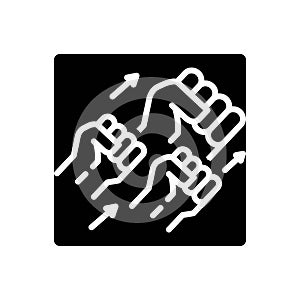 Black solid icon for Encourage, promote and embolden