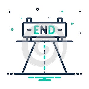 Mix icon for End, ending and track photo