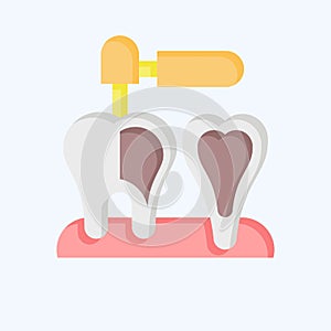 Icon Endodontist. related to Dentist symbol. flat style. simple design editable. simple illustration photo