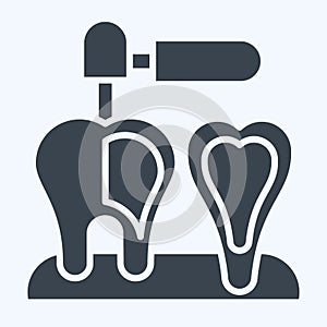 Icon Endodontist. related to Dentist symbol. glyph style. simple design editable. simple illustration photo
