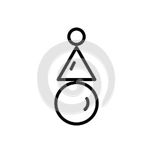 Black line icon for Equilibrium, balance and stasis photo