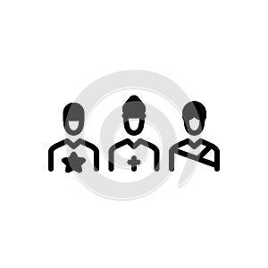 Black solid icon for Ethnic, culture and people