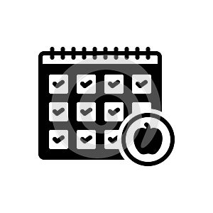 Black solid icon for Everyday, daily and day to