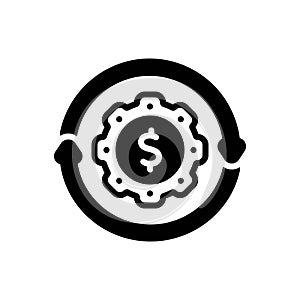 Black solid icon for Exchange, community and finance