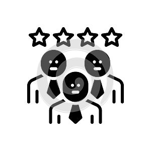 Black solid icon for Experts, specialist and genius