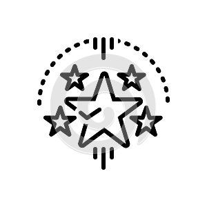 Black line icon for Fab, like and popular photo