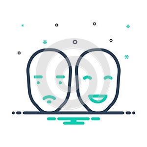 Mix icon for Faces, countenance and visage photo