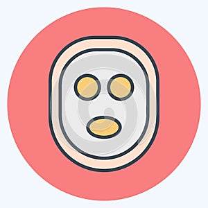 Icon Facial Mask. related to Barbershop symbol. Beauty Saloon. simple illustration