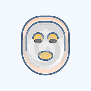 Icon Facial Mask. related to Barbershop symbol. Beauty Saloon. simple illustration