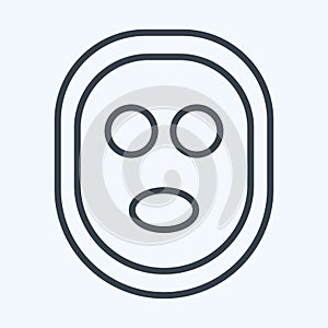 Icon Facial Mask. related to Barbershop symbol. Beauty Saloon. simple illustration