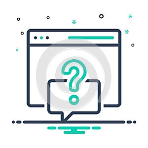 Mix icon for Faq, question and feedback